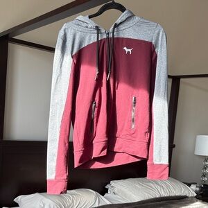 VS PINK Maroon Zip-Up Hoodie